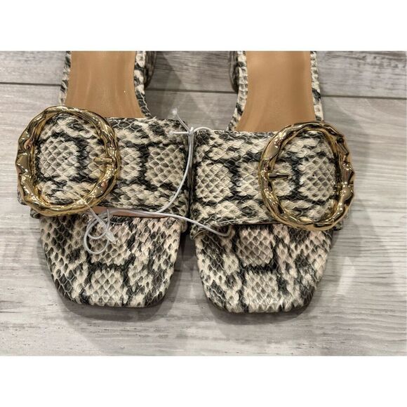 A New Day snake skin mule heels size 6.5 - Picture 3 of 10